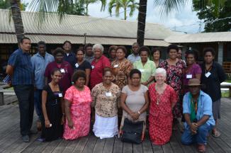 Marisa Pepa front row left end with participants of the  women advocating for voices in government training workshop