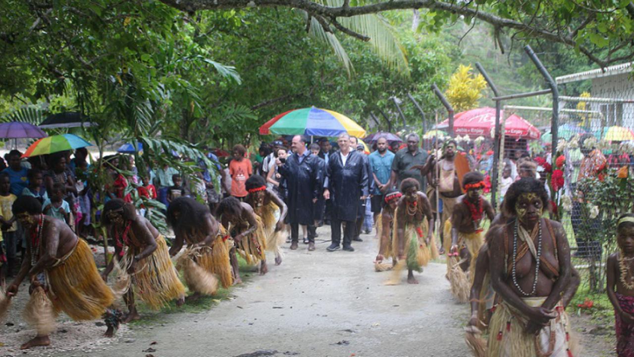 The NSW MPs visiting the two communities.